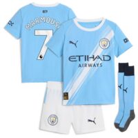 Manchester City PUMA Home Minikit 2025-26 with Marmoush 7 printing