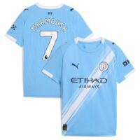 Manchester City PUMA Home Shirt 2025-26 - Kids with Marmoush 7 printing