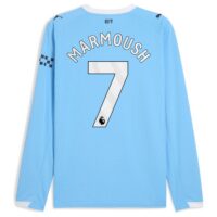 Manchester City PUMA Home Shirt 2025-26 - Long Sleeve with Marmoush 7 printing