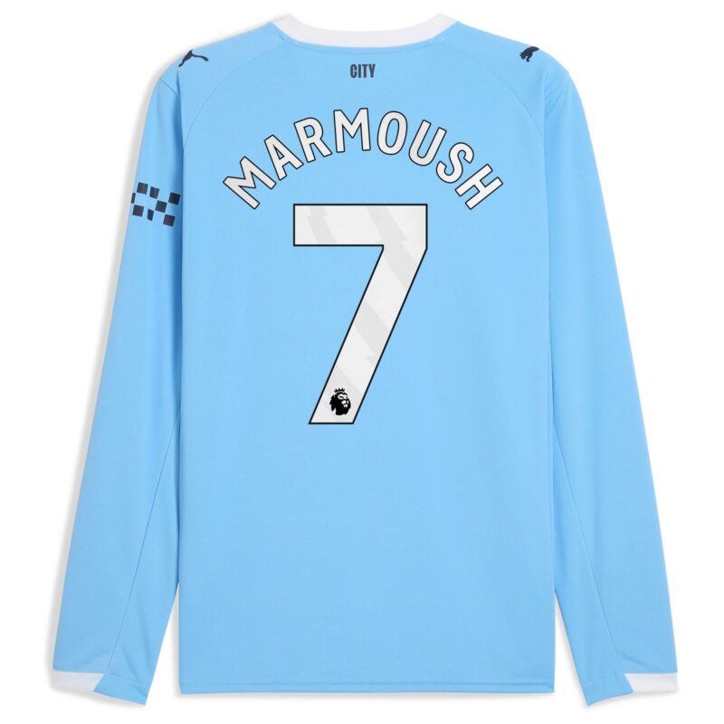 Manchester City PUMA Home Shirt 2025-26 - Long Sleeve with Marmoush 7 printing