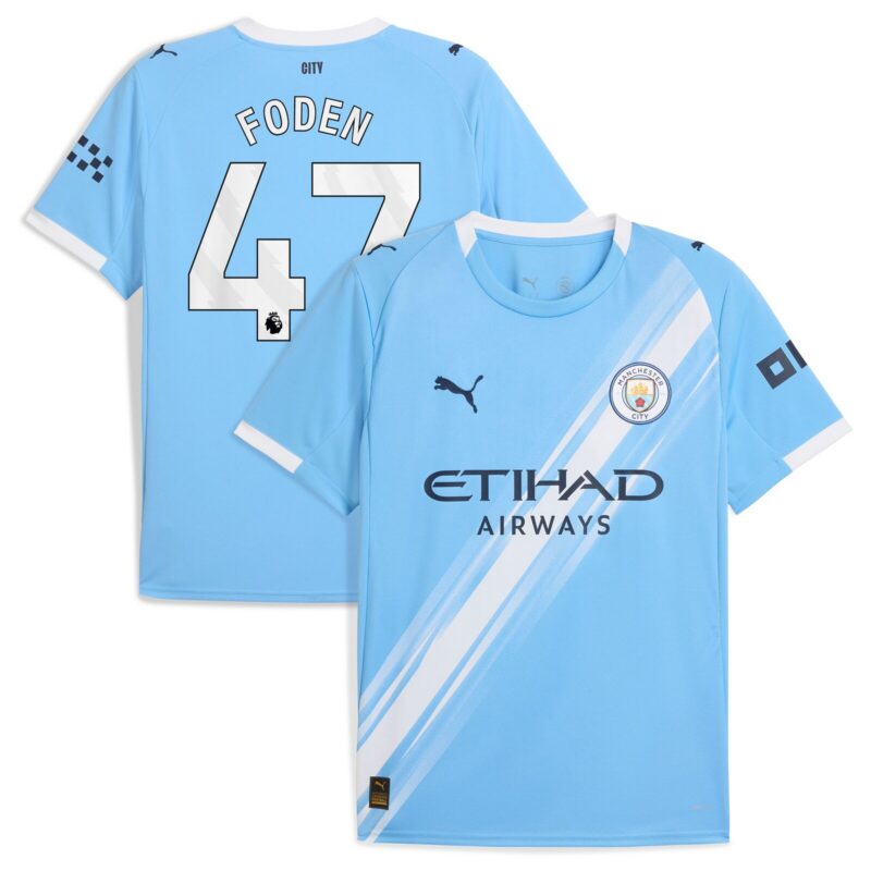Manchester City PUMA Home Shirt 2025-26 with Foden 47 printing