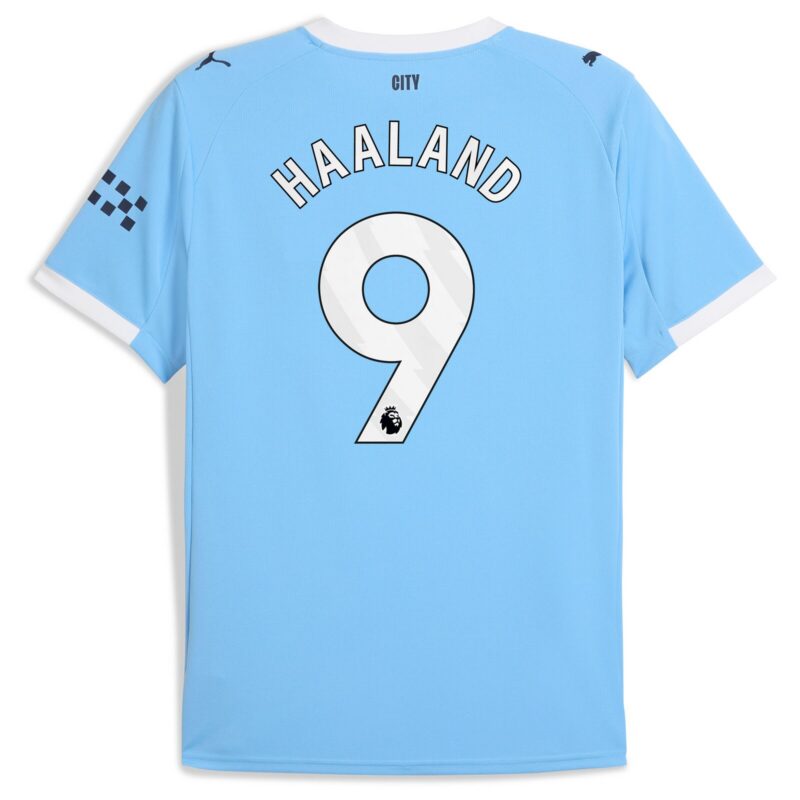 A2B image: manchester-city-puma-home-shirt-2025-26-with-haaland-9-printing Manchester City PUMA Home Shirt 2025-26 with Haaland 9 printing