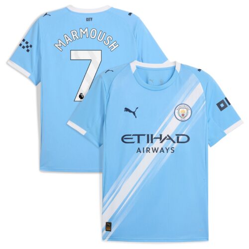 A2B image: manchester-city-puma-home-shirt-2025-26-with-marmoush-7-printing Manchester City PUMA Home Shirt 2025-26 with Marmoush 7 printing