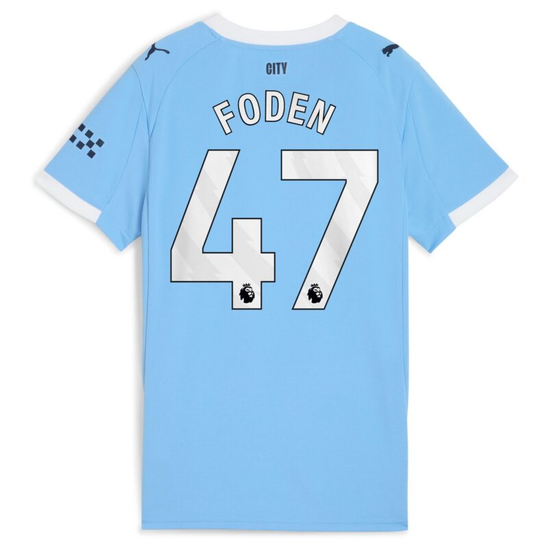 A2B image: manchester-city-puma-home-shirt-2025-26-womens-with-foden-47-printing Manchester City PUMA Home Shirt 2025-26 - Womens with Foden 47 printing