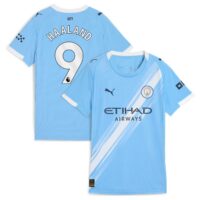 Manchester City PUMA Home Shirt 2025-26 - Womens with Haaland 9 printing