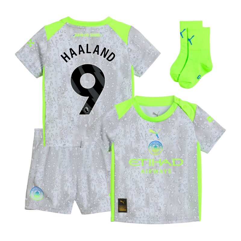 Manchester City PUMA Third Babykit 2025-26 with Haaland 9 printing