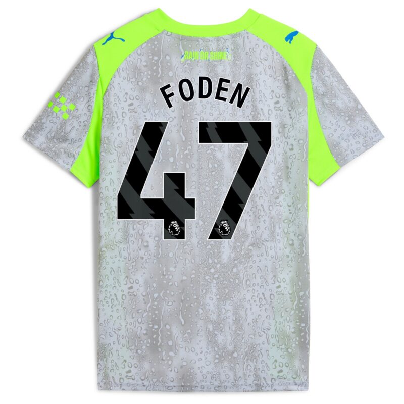 Manchester City PUMA Third Shirt 2025-26 - Kids with Foden 47 printing