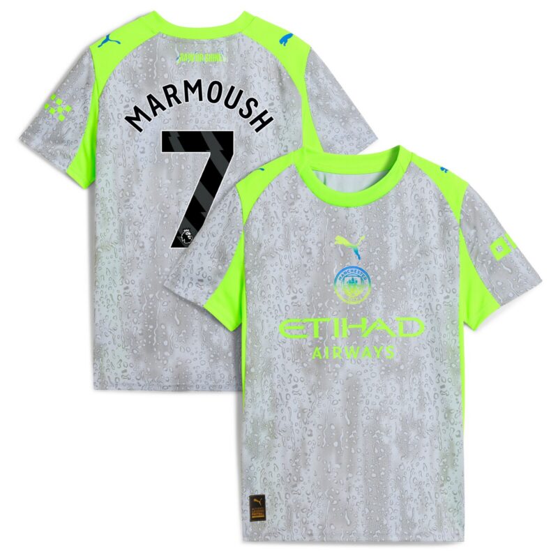 Manchester City PUMA Third Shirt 2025-26 - Kids with Marmoush 7 printing