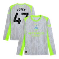 Manchester City PUMA Third Shirt 2025-26 - Long Sleeve with Foden 47 printing