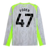 Manchester City PUMA Third Shirt 2025-26 - Long Sleeve with Foden 47 printing