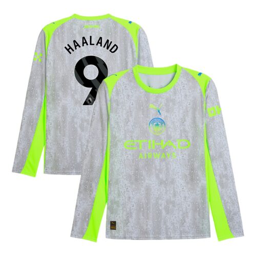 A2B image: manchester-city-puma-third-shirt-2025-26-long-sleeve-with-haaland-9-printing Manchester City PUMA Third Shirt 2025-26 - Long Sleeve with Haaland 9 printing