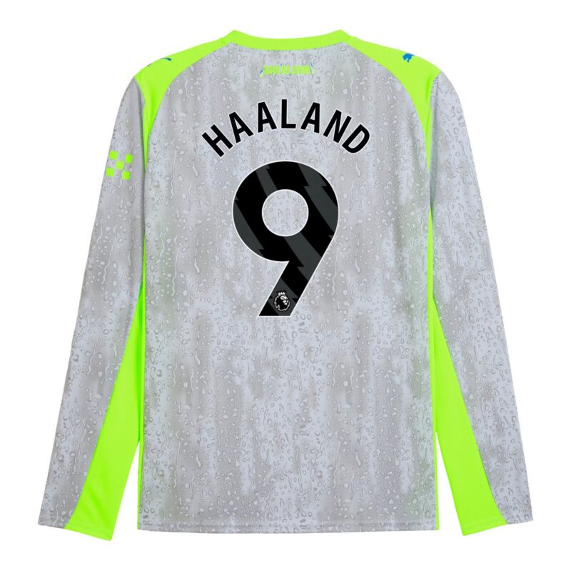 Manchester City PUMA Third Shirt 2025-26 - Long Sleeve with Haaland 9 printing