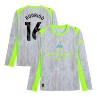 Manchester City PUMA Third Shirt 2025-26 - Long Sleeve with Rodrigo 16 printing