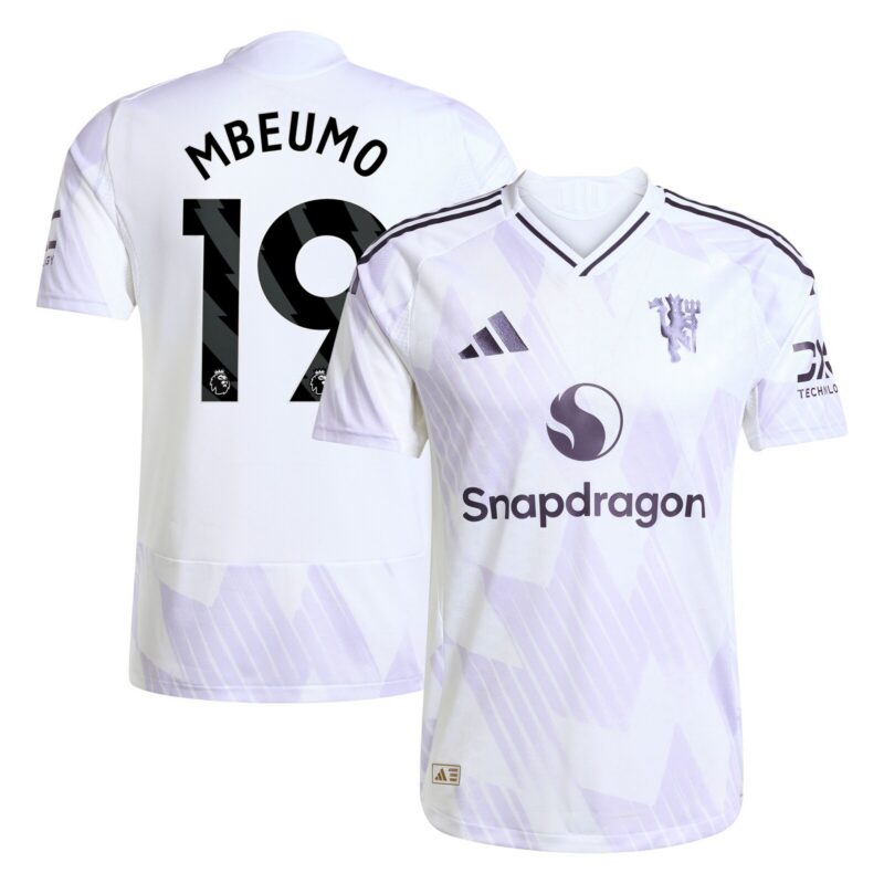 Manchester United adidas Away Authentic Shirt 2025-26 with Mbeumo 19 printing