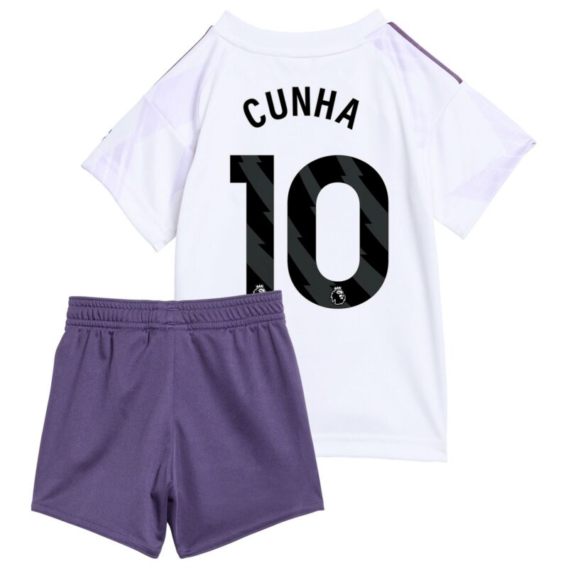 Manchester United adidas Away Babykit 2025-26 with Cunha 10 printing