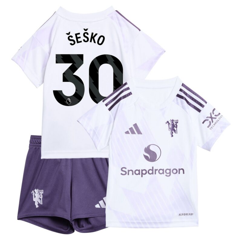 A2B image: manchester-united-adidas-away-babykit-2025-26-with-sesko-30-printing Manchester United adidas Away Babykit 2025-26 with Šeško 30 printing