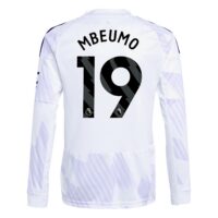 Manchester United adidas Away Shirt 2025-26 - Kids - Long Sleeve with Mbeumo 19 printing