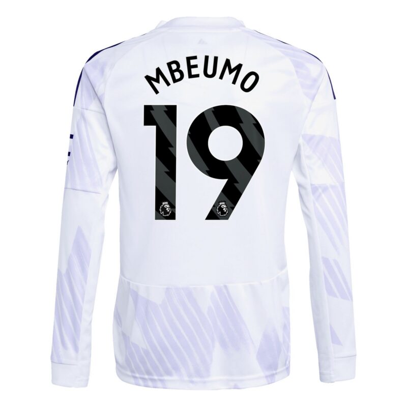 Manchester United adidas Away Shirt 2025-26 - Kids - Long Sleeve with Mbeumo 19 printing