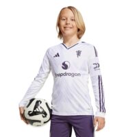 Manchester United adidas Away Shirt 2025-26 - Kids - Long Sleeve