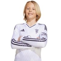 Manchester United adidas Away Shirt 2025-26 - Kids - Long Sleeve