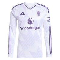 Manchester United adidas Away Shirt 2025-26 - Long sleeve with Šeško 30 printing