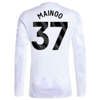 Manchester United adidas Away Shirt 2025-26 - Long sleeve with Mainoo 37 printing
