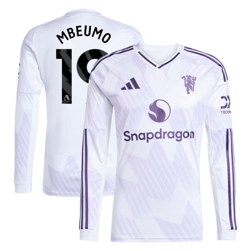 Manchester United adidas Away Shirt 2025-26 - Long sleeve with Mbeumo 19 printing