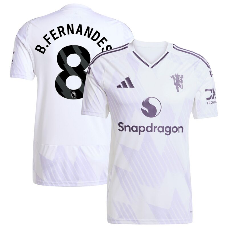 Manchester United adidas Away Shirt 2025-26 with B. Fernandes 8 printing