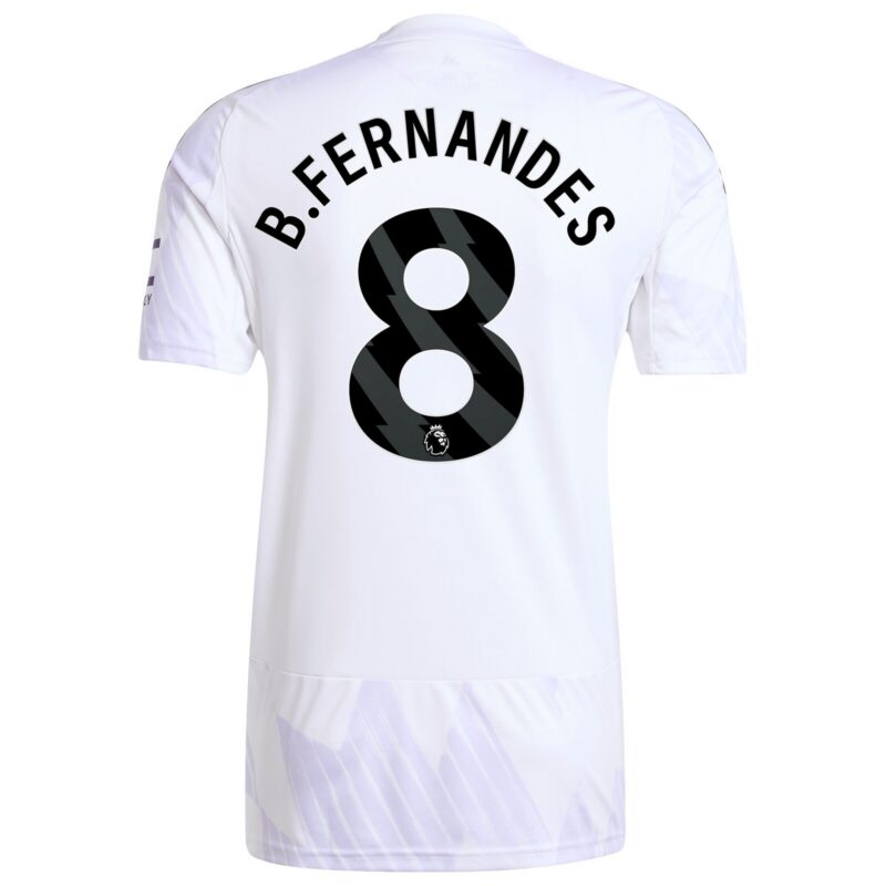 Manchester United adidas Away Shirt 2025-26 with B. Fernandes 8 printing