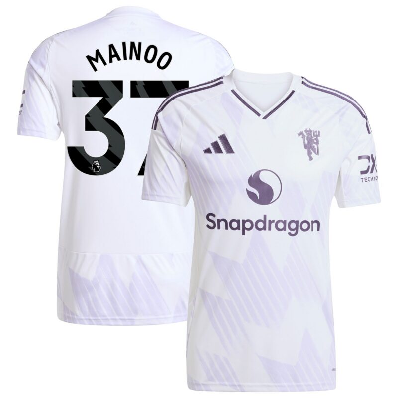 A2B image: manchester-united-adidas-away-shirt-2025-26-with-mainoo-37-printing Manchester United adidas Away Shirt 2025-26 with Mainoo 37 printing