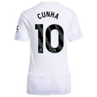 Manchester United adidas Away Shirt 2025-26 - Womens with Cunha 10 printing