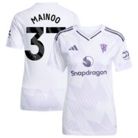 Manchester United adidas Away Shirt 2025-26 - Womens with Mainoo 37 printing