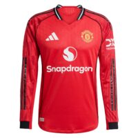 Manchester United adidas Home Authentic Shirt 2025-26 - Long sleeve with Mbeumo 19 printing