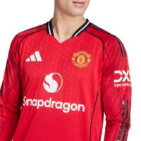 Manchester United adidas Home Authentic Replica Shirt 2025-26 - Long Sleeve
