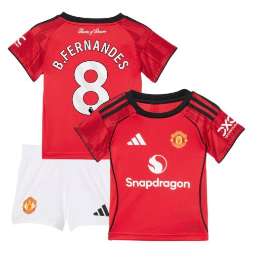 A2B image: manchester-united-adidas-home-babykit-2025-26-with-b-fernandes-8-printing Manchester United adidas Home Babykit 2025-26 with B. Fernandes 8 printing