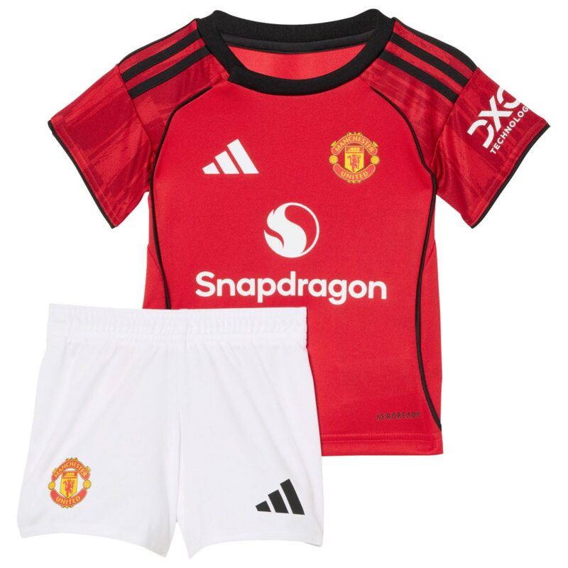 Manchester United adidas Home Babykit 2025-26 with Cunha 10 printing