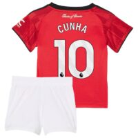 Manchester United adidas Home Babykit 2025-26 with Cunha 10 printing