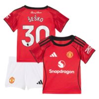 Manchester United adidas Home Babykit 2025-26 with Šeško 30 printing