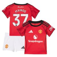 A2B image: manchester-united-adidas-home-babykit-2025-26-with-mainoo-37-printing Manchester United adidas Home Babykit 2025-26 with Mainoo 37 printing