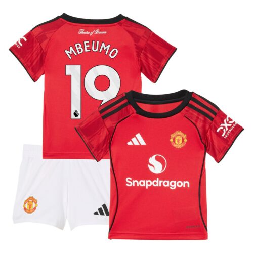 Manchester United adidas Home Babykit 2025-26 with Mbeumo 19 printing