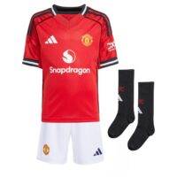 Manchester United adidas Home Minikit 2025-26 with Mainoo 37 printing