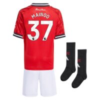 Manchester United adidas Home Minikit 2025-26 with Mainoo 37 printing