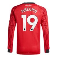 Manchester United adidas Home Shirt 2025-26 - Kids - Long Sleeve with Mbeumo 19 printing