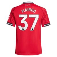 A2B image: manchester-united-adidas-home-shirt-2025-26-kids-with-mainoo-37-printing Manchester United adidas Home Shirt 2025-26 - Kids with Mainoo 37 printing