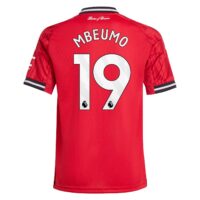 Manchester United adidas Home Shirt 2025-26 - Kids with Mbeumo 19 printing