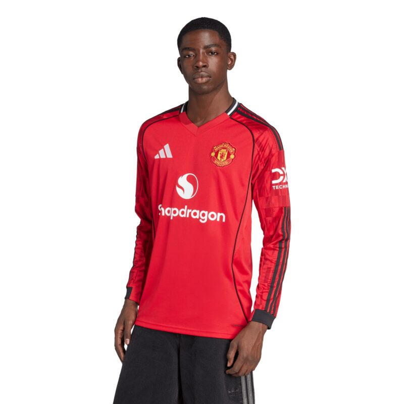 Manchester United adidas Home Replica Shirt 2025-26 - Long Sleeve