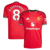 Manchester United adidas Home Shirt 2025-26 with B. Fernandes 8 printing
