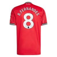 Manchester United adidas Home Shirt 2025-26 with B. Fernandes 8 printing