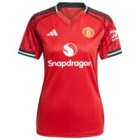 Manchester United adidas Home Shirt 2025-26 - Womens with Cunha 10 printing