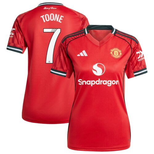 A2B image: manchester-united-adidas-home-shirt-2025-26-womens-with-toone-7-printing Manchester United adidas Home Shirt 2025-26 - Womens with Toone 7 printing